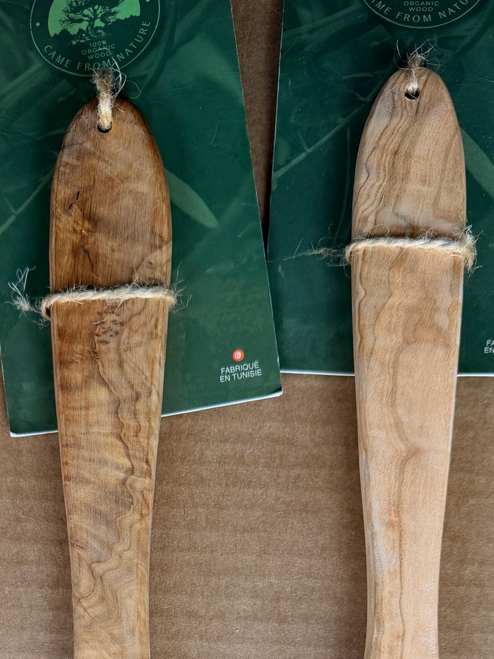 2 x Olive Wood Flat Kitchen Utensils 12” - Picture 7 of 7